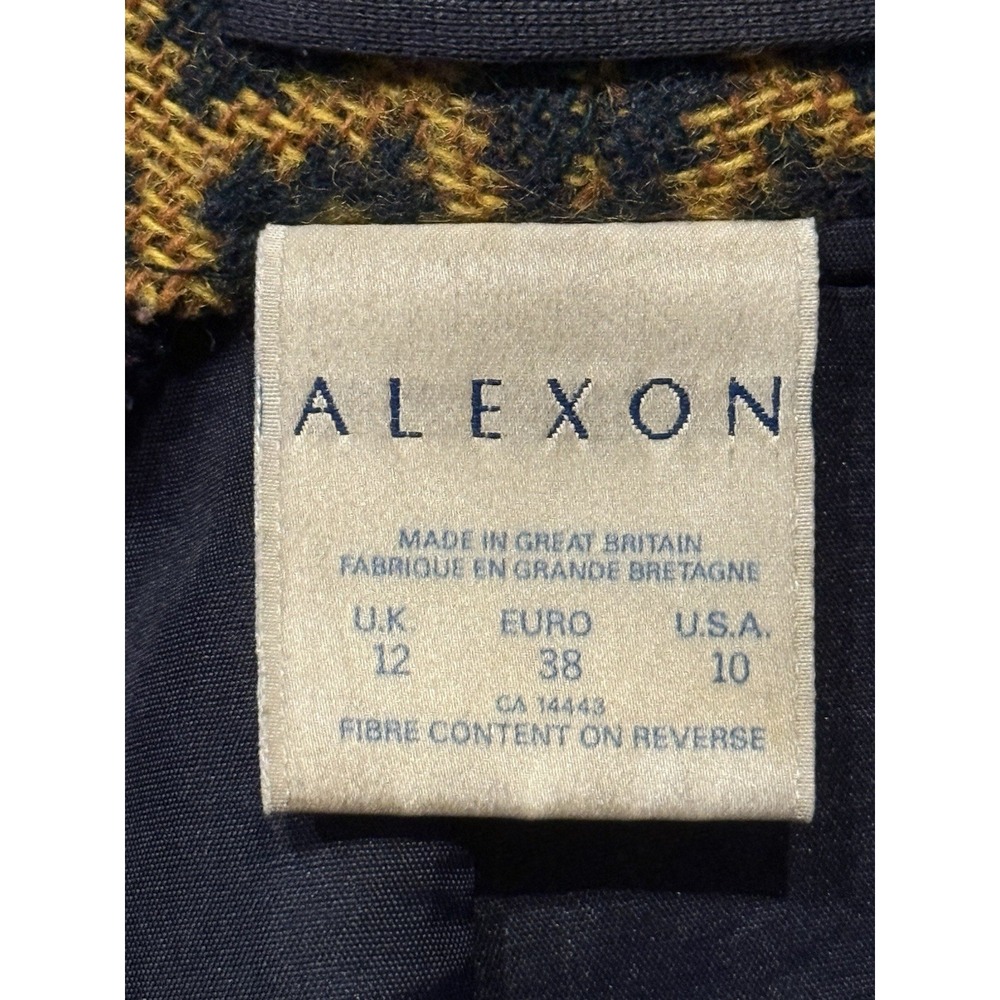 VTG Alexon Womens Sz 12 Wool Coat Lined Southwest‎ Aztec Blanket Great Britain - Picture 5 of 12